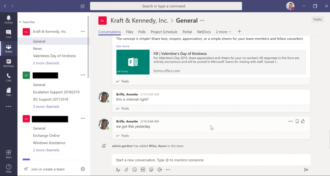 Collaboration with Microsoft Teams - Kraft Kennedy